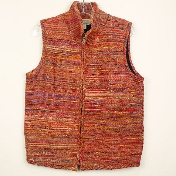 Coldwater Creek Multicolored Silk Vest - Picture 1 of 4